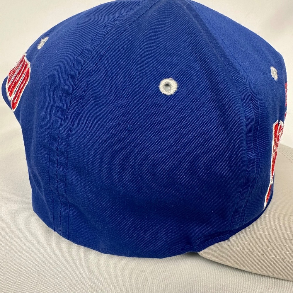 Vintage 90's New England Patriots Hat Blue Grey Snapback NFL Cap Green Underbrim - Picture 7 of 10